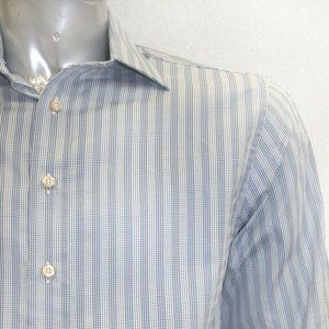 Men's Rufus Sky Blue | White Button Down Long Sleeve Shirt